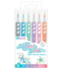 Bazic Brush Markers Pastel Set Of 6