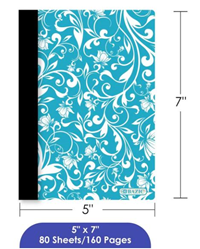 COMPOSITION BOOK POLY COVER FLORAL 5X7