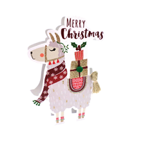 Greeting Card Christmas Llama