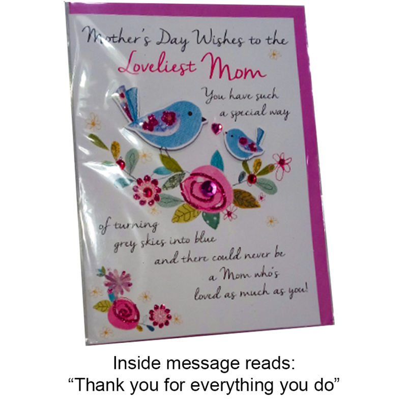 Greeting Card Mothers Day - Loveliest Mom (SKU 1031754981)