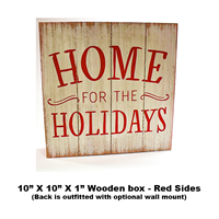 Home For The Holidays Wood Block