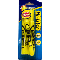 Hi-Liter Twin Pk w/ Bonus Yellow