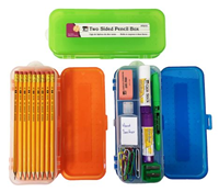 LEO DOUBLE SIDED PENCIL BOX ASST