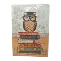 Owl On Books Cahier Notebook