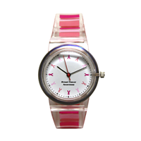 Pink Stripe Jelly Watch