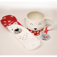 Polar Bear Mug And Fuzzy Socks