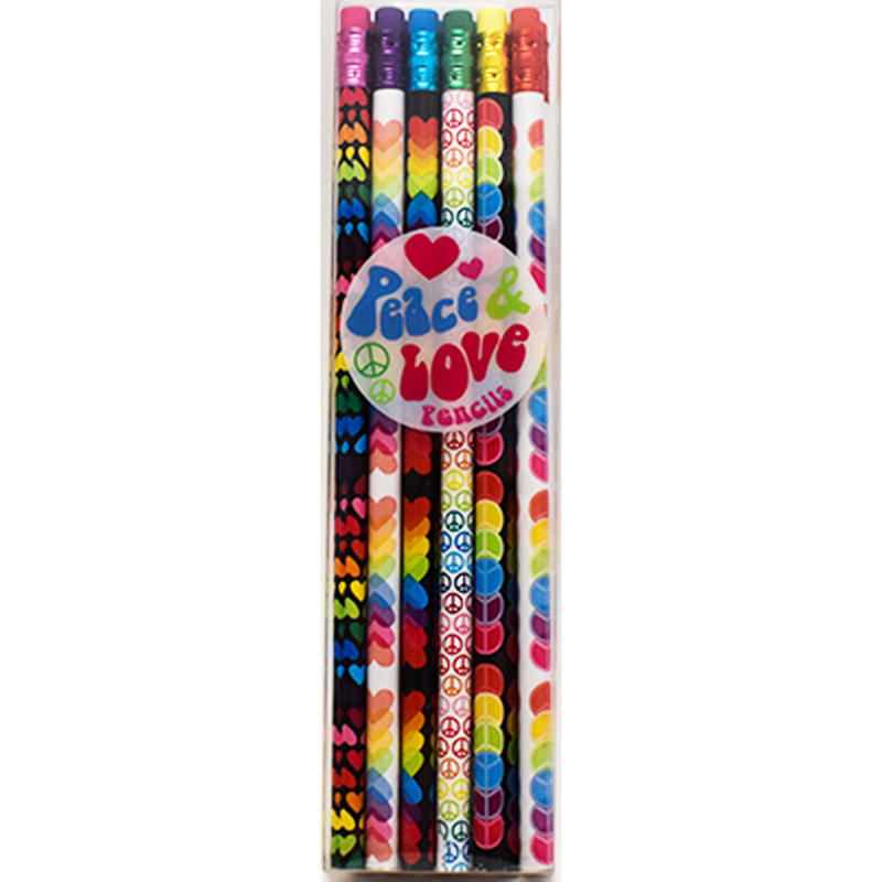 Peace & Love Pencils Set of 12