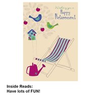 Retirement Deck Chairs Greeting Card