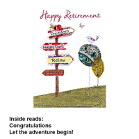 Retirement Sign Posts Greeting Card