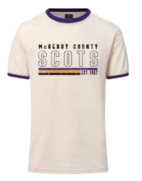 Ringer Tee Purple Trim - main view