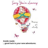 Sorry Youre Leaving Greeting Card